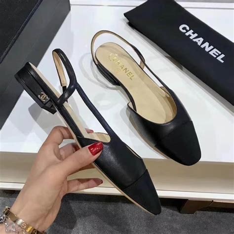 chanel flats shoes replica|chanel style slingback shoes.